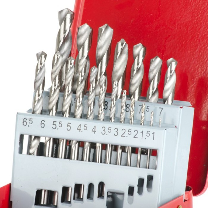 Набір свердел по металу INTERTOOL SD-0119, HSS 19 шт (1.0-10.0)