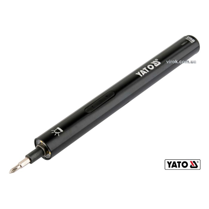Отвертка аккумуляторная с набором бит YATO YT-27930 (Li-Ion 3.6В 450 мАч LED-подсветка HEX-1/4