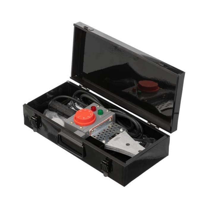 Паяльник для пластикових труб INTERTOOL RT-2110, 850 Вт, 0-300°C, насадки 20-32 мм, металевий кейс