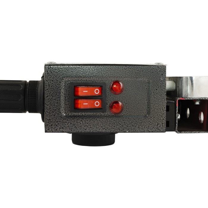 Паяльник для пластикових труб MASTERTOOL ППТ2200, 2 режими 1100-2200 Вт, LED індикація, 6 насадок, кейс