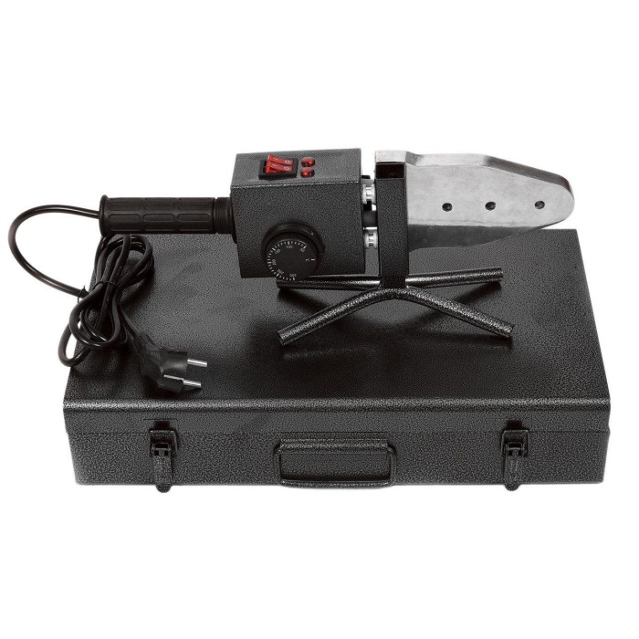 Паяльник для пластикових труб Vorskla ПМЗ 2,4/6, 2400 Вт, Температура 0-300 °З, 6 насадок, металевий кейс