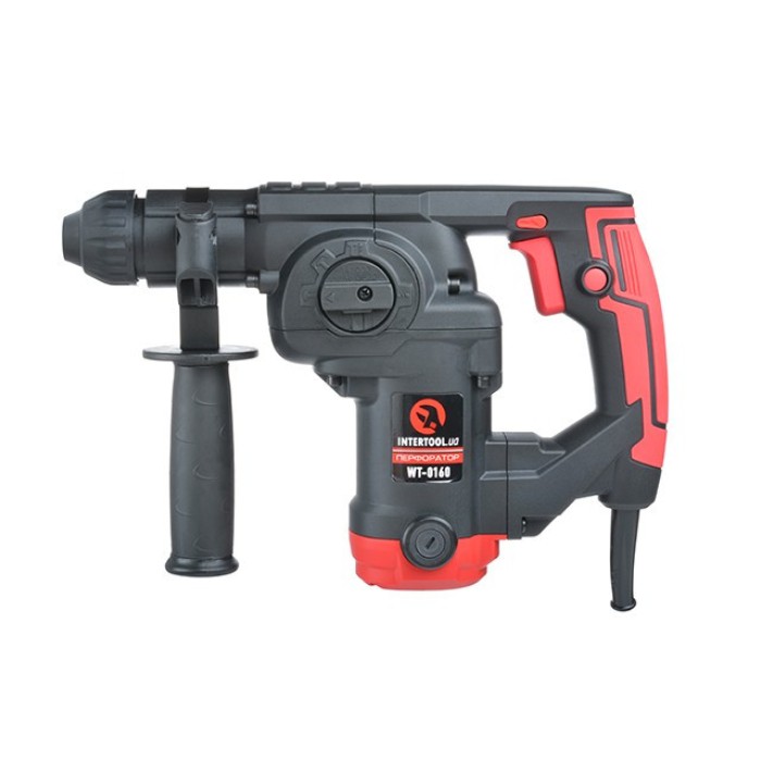 Перфоратор INTERTOOL WT-0160, 900 Вт, 3.5 Дж, 0-930 об/хв, 0-5100 уд/хв, 3 режиму Перфоратор INTERTOOL WT-0160, 900 Вт, 3.5 Дж, 0-930 об/хв, 0-5100 уд/хв, 3 режиму