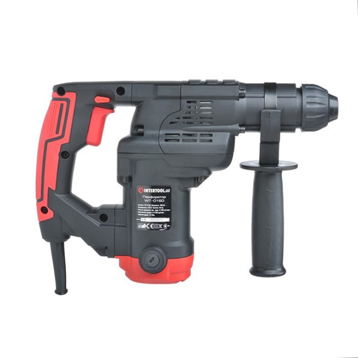Перфоратор INTERTOOL WT-0160, 900 Вт, 3.5 Дж, 0-930 об/хв, 0-5100 уд/хв, 3 режиму Перфоратор INTERTOOL WT-0160, 900 Вт, 3.5 Дж, 0-930 об/хв, 0-5100 уд/хв, 3 режиму