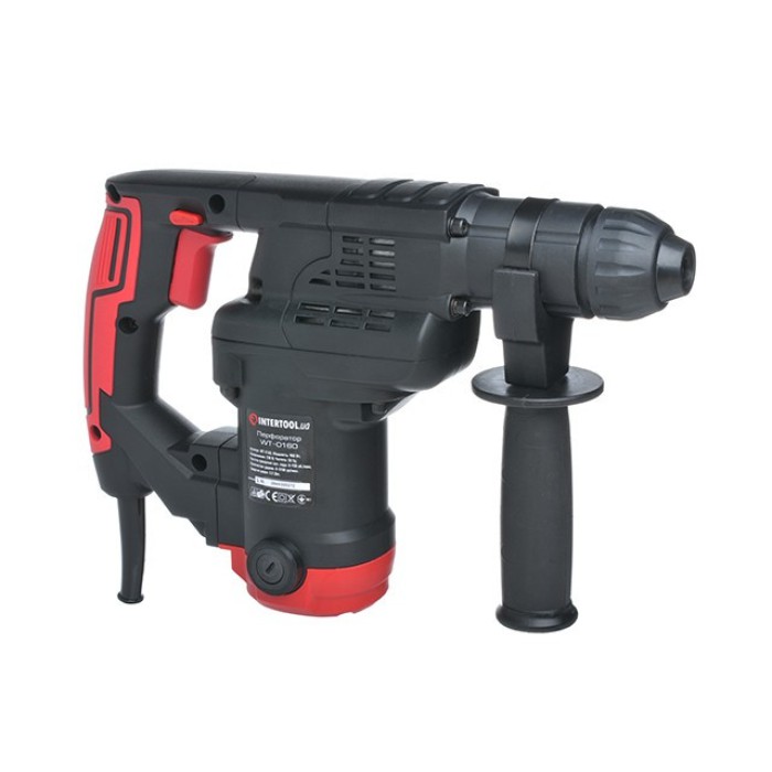 Перфоратор INTERTOOL WT-0160, 900 Вт, 3.5 Дж, 0-930 об/хв, 0-5100 уд/хв, 3 режиму Перфоратор INTERTOOL WT-0160, 900 Вт, 3.5 Дж, 0-930 об/хв, 0-5100 уд/хв, 3 режиму