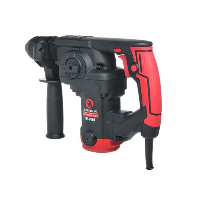 Перфоратор INTERTOOL WT-0160, 900 Вт, 3.5 Дж, 0-930 об/хв, 0-5100 уд/хв, 3 режиму Перфоратор INTERTOOL WT-0160, 900 Вт, 3.5 Дж, 0-930 об/хв, 0-5100 уд/хв, 3 режиму