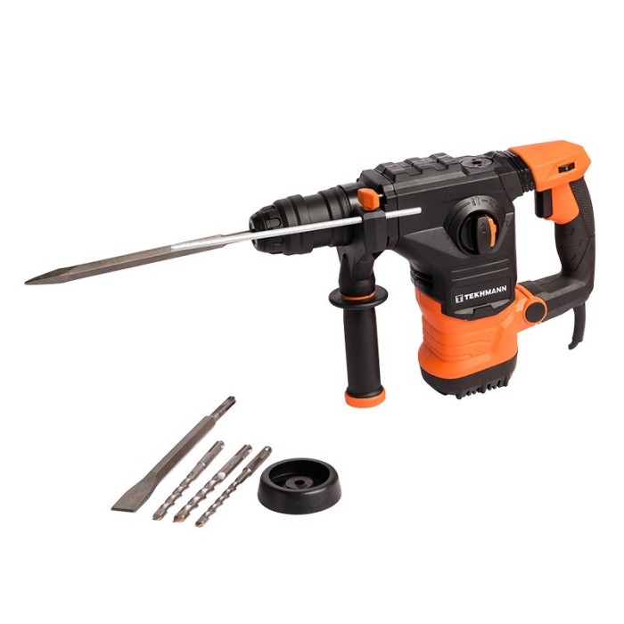 Перфоратор Tekhmann TRH-1650, SDS-plus, 1650 Вт, 850 об/хв, 4100 уд/хв, 6.5 Дж, кейс, 3 режиму Перфоратор Tekhmann TRH-1650, SDS-plus, 1650 Вт, 850 об/хв, 4100 уд/хв, 6.5 Дж, кейс, 3 режиму