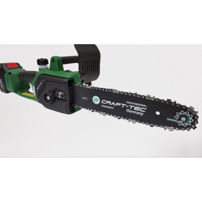 Пила цепная аккумуляторная Craft-tec EKS-12С NEW! (21V, 2 аккум, шина 300мм, цепь 56z, 1/4)