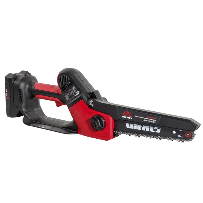 Пила ланцюгова акумуляторна (сучкоріз) Vitals AKZ 1820n Kit, 18 В, 2 А/год, шина 200 мм, 1 АКБ
