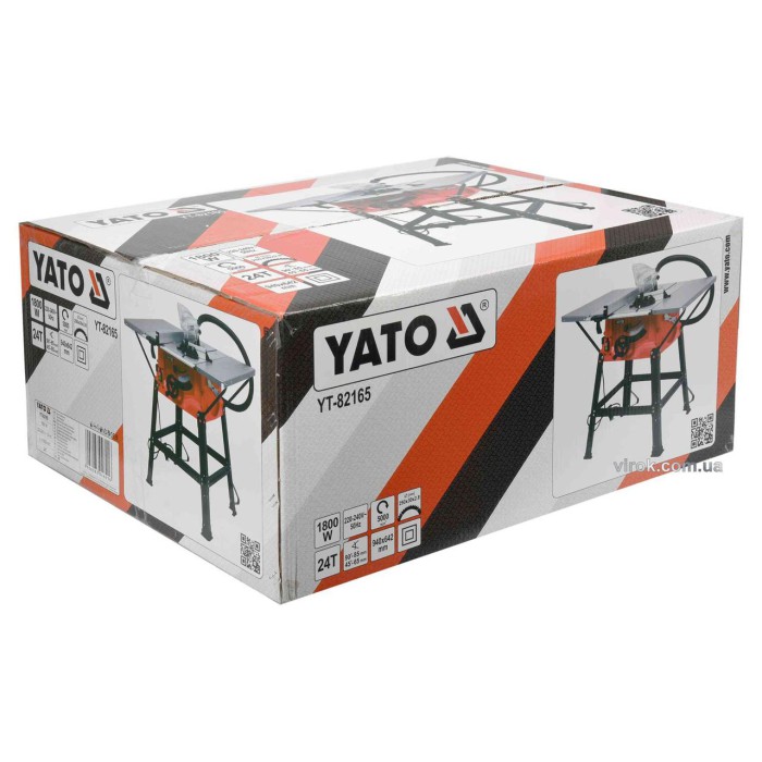 Пила циркулярна настільна YATO YT-82165  1.8 кВт диск 254 x 30 мм нахил 45°