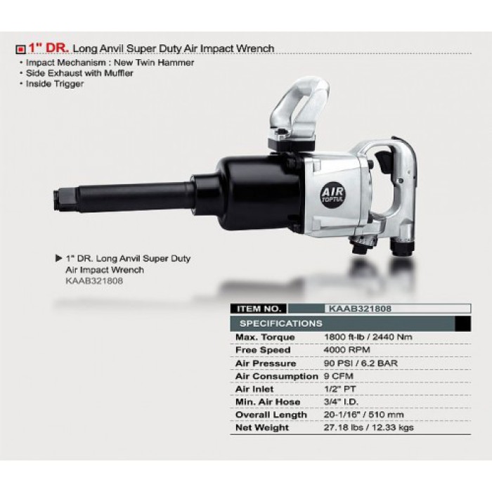 Пневмогайковерт ударний TOPTUL KAAB321808 (1