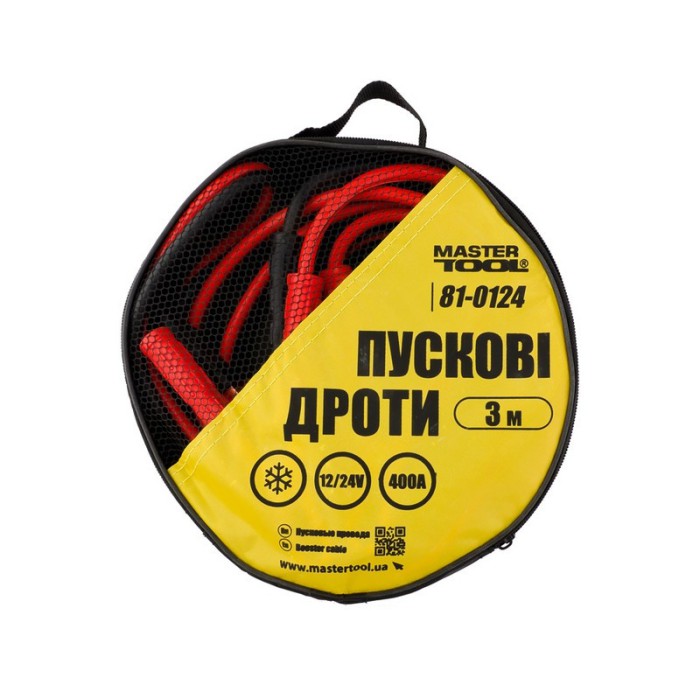 Дроти пускові MASTERTOOL 81-0124, 400 А, 3 м