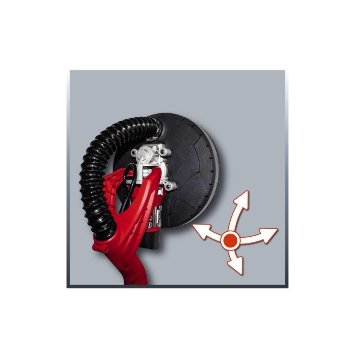 Шліфмашина для стін і стелі Einhell TC-DW 225, 600 Вт, 600-1500 об/хв, диск 225 мм, телескопічна штанга