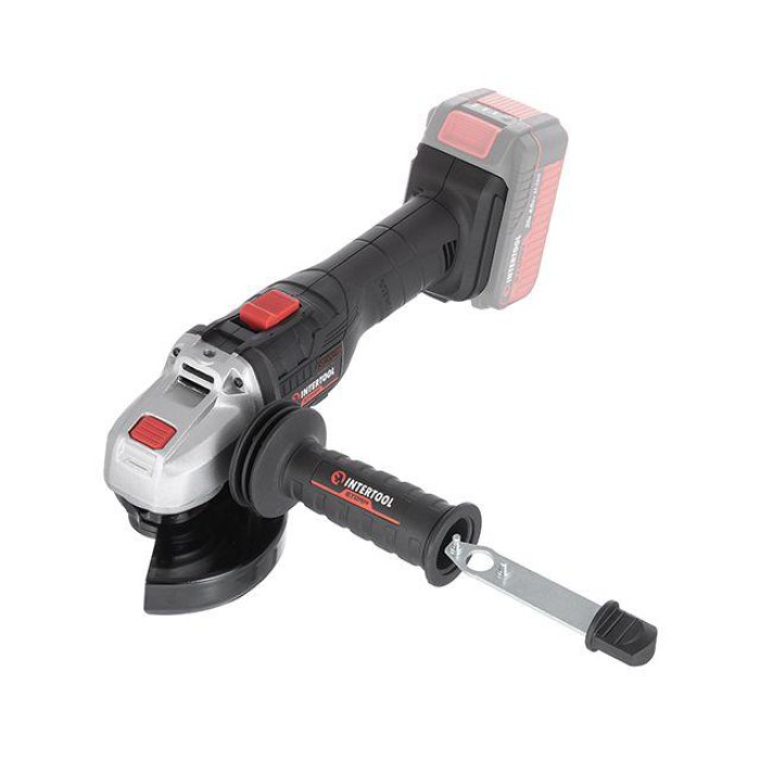 Шліфмашина кутова акумуляторна з безщітковим двигуном 20 В, 125 мм, 10000 об/хв, без ЗП та АКБ INTERTOOL