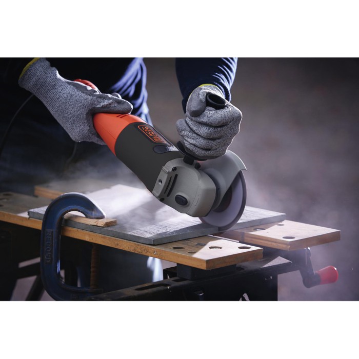 Шліфмашина кутова Black+Decker KG1202K (125 мм, 1200 Вт, кейс)