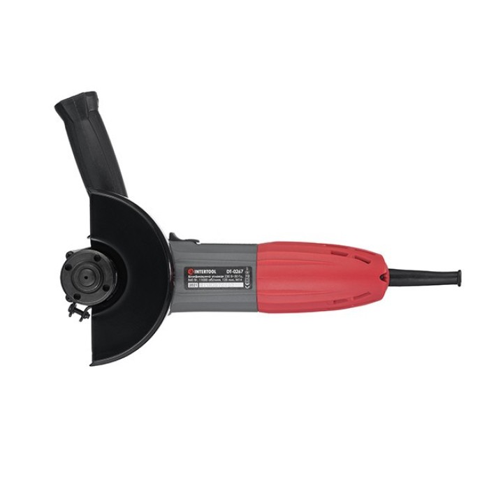 Шлифмашина угловая (болгарка) INTERTOOL DT-0267, 860 Вт, 11000 об/мин, диаметр круга 125 мм
