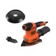 Шліфмашина вібраційна Black+Decker BEW200-QS (200 Вт, 13000 об/хв, зі змінними платформами та пилозбірником)