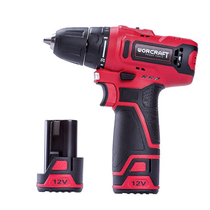 Шуруповерт акумуляторний Worcraft CD-12LiA, 12В, 1.3 в/ч, 1350 об/хв, 28 Нм, LED підсвічування, 2 швидкості