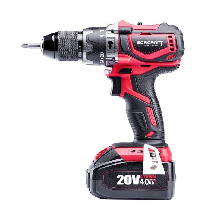 Шуруповерт акумуляторний Worcraft CHD-S20LiB, 20 В, без акк., 1650 об/хв, 55 Нм, LED підсвічування, 2 Шуруповерт акумуляторний Worcraft CHD-S20LiB, 20 В, без акк., 1650 об/хв, 55 Нм, LED підсвічування, 2