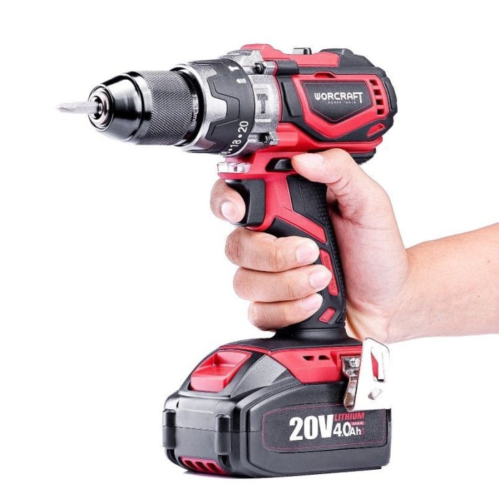 Шуруповерт акумуляторний Worcraft CHD-S20LiB, 20 В, без акк., 1650 об/хв, 55 Нм, LED підсвічування, 2 Шуруповерт акумуляторний Worcraft CHD-S20LiB, 20 В, без акк., 1650 об/хв, 55 Нм, LED підсвічування, 2