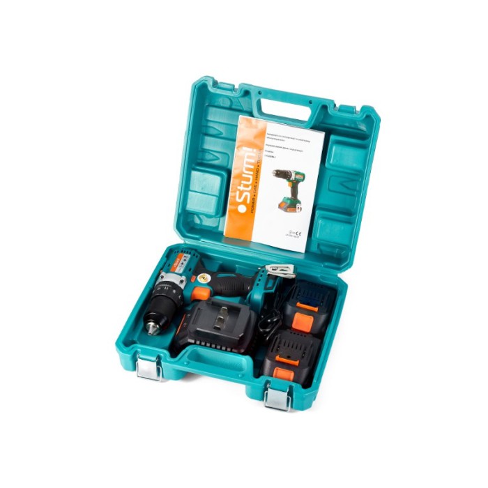 Шуруповерт ударний акумуляторний безщітковий Sturm CD3220BLI, Li-Ion, 20 В, 2,0 Ач, 2 акумулятори, кейс