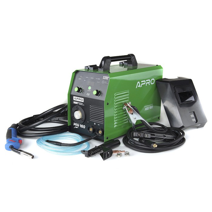 Зварювальний інверторний напівавтомат APRO MIG-300, ел.4мм, + набір кабелів