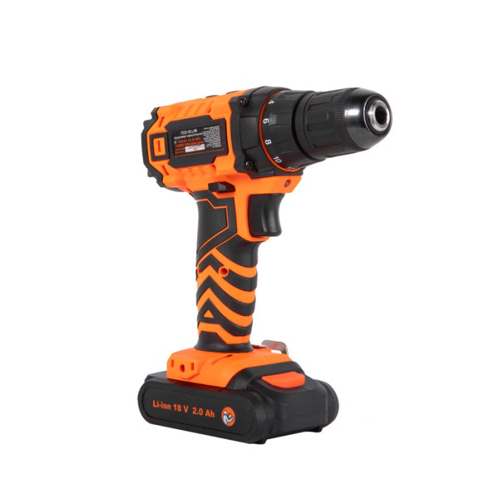 Ударний акумуляторний шуруповерт Tekhmann TCD-18 LiW, 18, 2 акк, 2 Ач, 2 швидкості, 28 Нм, LED, кейс