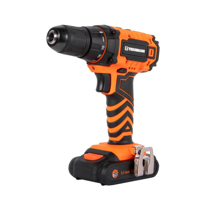 Ударний акумуляторний шуруповерт Tekhmann TCD-18 LiW, 18, 2 акк, 2 Ач, 2 швидкості, 28 Нм, LED, кейс