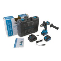 Ударний безщітковий шурупокрут KRAISSMANN 4135 E-ABS-BL 20/2, 20В, 150 H*m, мет. патрон 13, 2 АКБ, кейс