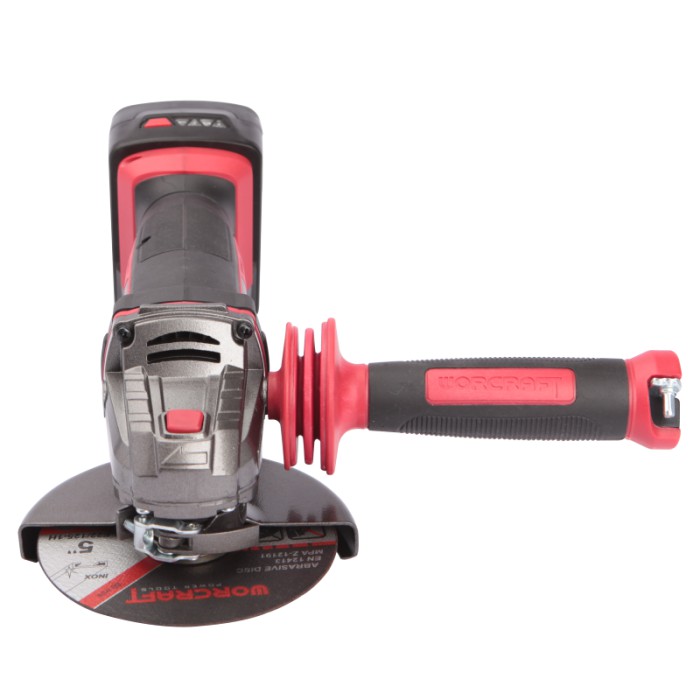 Кутова шліфувальна машина акумуляторна (болгарка) Worcraft CAG-S20Li-125, 20 В, без акк., 10000