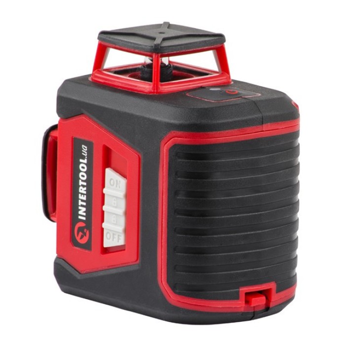 Рівень лазерний 360 град, 3 лазерні головки, зелений лазер INTERTOOL МТ-3067