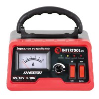 Зарядное устройство INTERTOOL AT-3020 6/12В, регулировка силы тока 0-10А, 230В