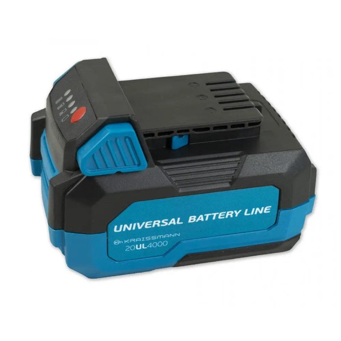 Акумуляторна кутова шліфувальна машина KRAISSMANN 1251 AWS 20UL, 20В, 7500 об/хв, 125 мм, АКБ 4000 мАг, ЗПЕ