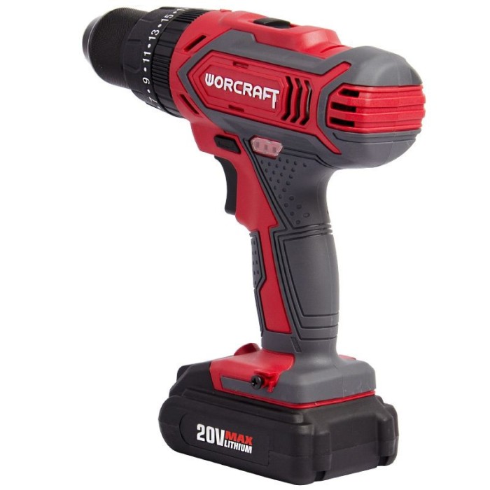 Акумуляторний шуруповерт ударний Worcraft CD-20LiH, 20, 1550 об/хв, LED підсвічування, кейс, 2 акк.,