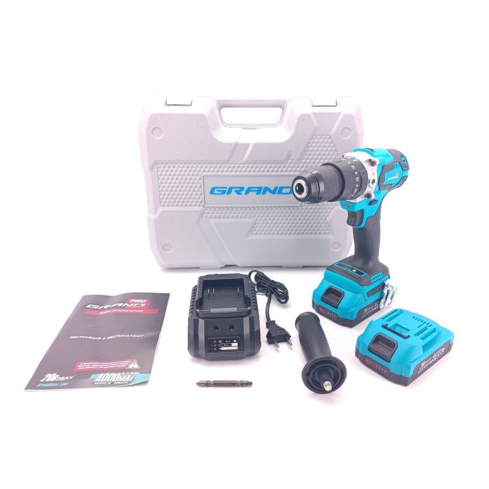 Акумуляторний ударний шуруповерт Grand 20/13UBL (безщітковий, 75 Н*м, 20В, 2 Аг, 2 АКБ, кейс) Акумуляторний ударний шуруповерт Grand 20/13UBL (безщітковий, 75 Н*м, 20В, 2 Аг, 2 АКБ, кейс)