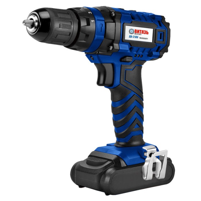 Акумуляторний ударний шуруповерт Витязь ТАК 21ЛУ, 21 В, 2 швидкості, LED підсвічування, 2 акумулятори, кейс