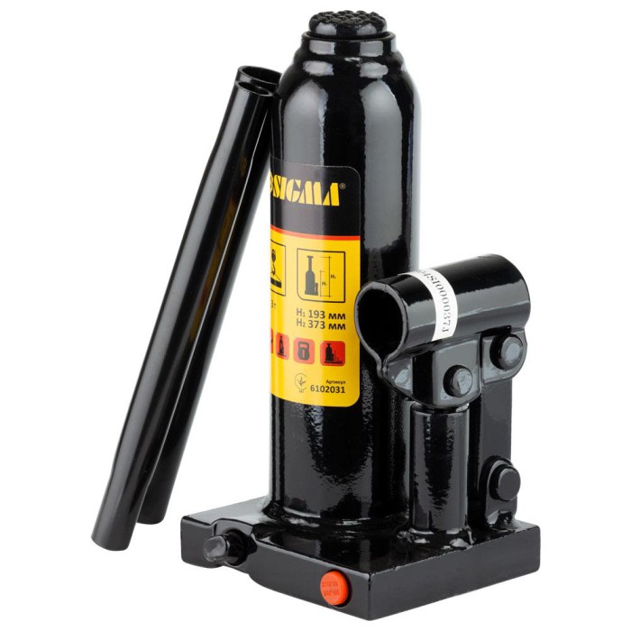 Домкрат гідравлічний пляшковий 3т H 193-373 мм (кейс) SIGMA (6102031)