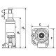 Домкрат гидравлический бутылочный 5т H 210-420мм SIGMA (6101051)