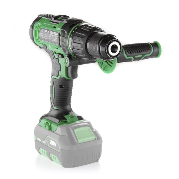 Дриль-шуруповерт ударний акумуляторний APRO 20HDK, 20 В, без АКБ, без ЗП, кейс Дриль-шуруповерт ударний акумуляторний APRO 20HDK, 20 В, без АКБ, без ЗП, кейс
