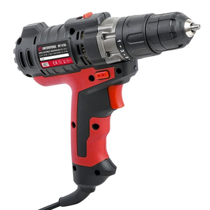 Дрель-шуруповерт INTERTOOL WT-0104, 420 Вт, 20 Нм, 1800 об/мин