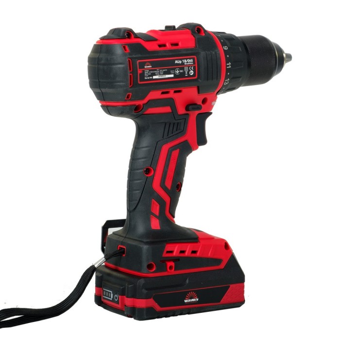 Дрель-шуруповерт аккумуляторная Vitals Professional AUpc 18/4tli Brushless kit, 18 В, бесщеточный двигатель