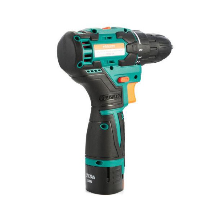 Дрель-шуруповерт аккумуляторный Sturm CD3212BL Brushles 12В (бесщеточный двигатель Li-Ion 12В, 2,0Ач, 2 аккум)