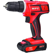 Дрель - шуруповерт аккумуляторная MPT MCDT1626.B2 PROFI, 16V, Li-ion,1.5 Ач, 2 скор. 0-10 мм, 2 АКБ, кейс