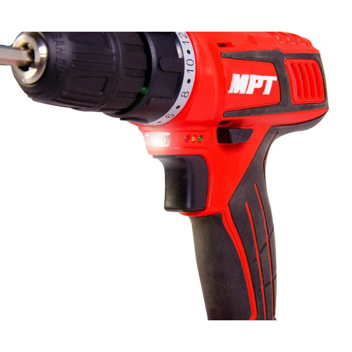 Дрель - шуруповерт аккумуляторная MPT MCDT1626.B2 PROFI, 16V, Li-ion,1.5 Ач, 2 скор. 0-10 мм, 2 АКБ, кейс