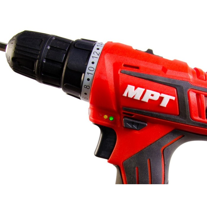 Дрель - шуруповерт аккумуляторная MPT MCDT1626.B2 PROFI, 16V, Li-ion,1.5 Ач, 2 скор. 0-10 мм, 2 АКБ, кейс