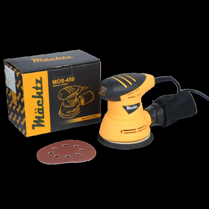 Ексцентрикова (орбітальна) шліфувальна машина Machtz MOS-450, 450 Вт, 28000 кол/хв, діаметр диска 125 мм