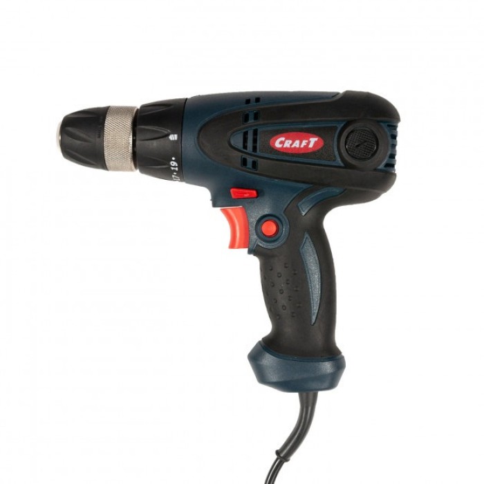 Електрична дриль шуруповерт Craft CED-1000, 1000 Вт, 0-1800 об/хв, LED підсвічування, реверс