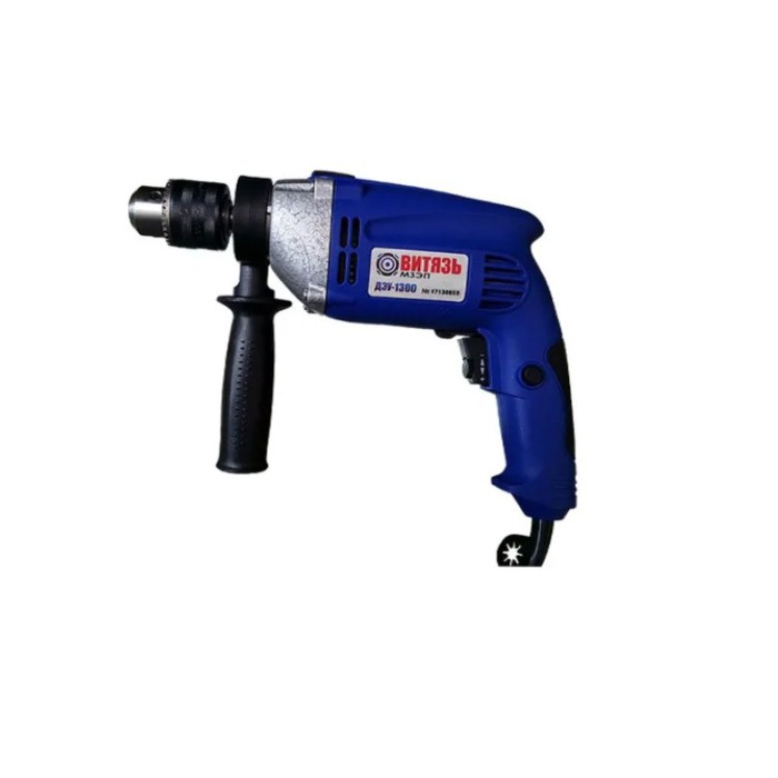 Ударний електродриль Витязь ДЕУ-1300, 1300 Вт, 2800 об/хв, ключовий патрон 13 мм, метал. корпус редуктора