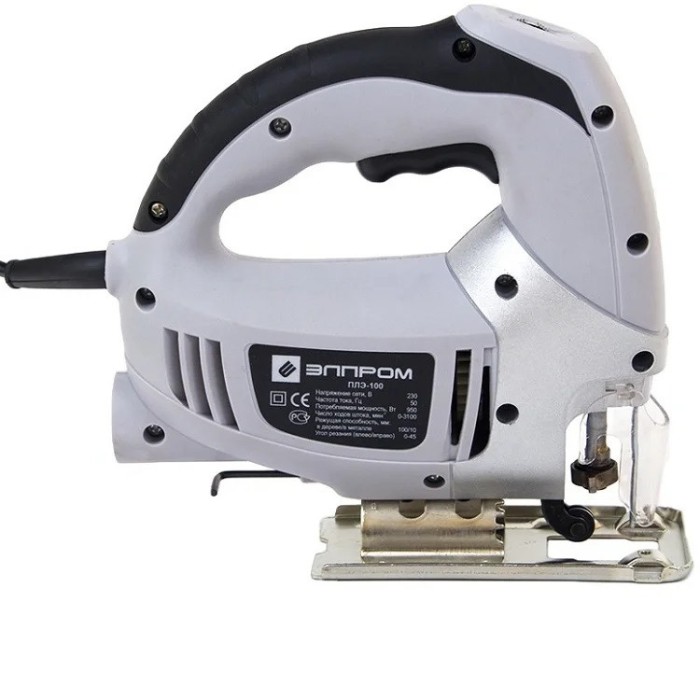 Електролобзик Елпром ЕПЛЕ-100, 950 Вт, 3000 хід/хв, маятниковий хід, регулювання обертів