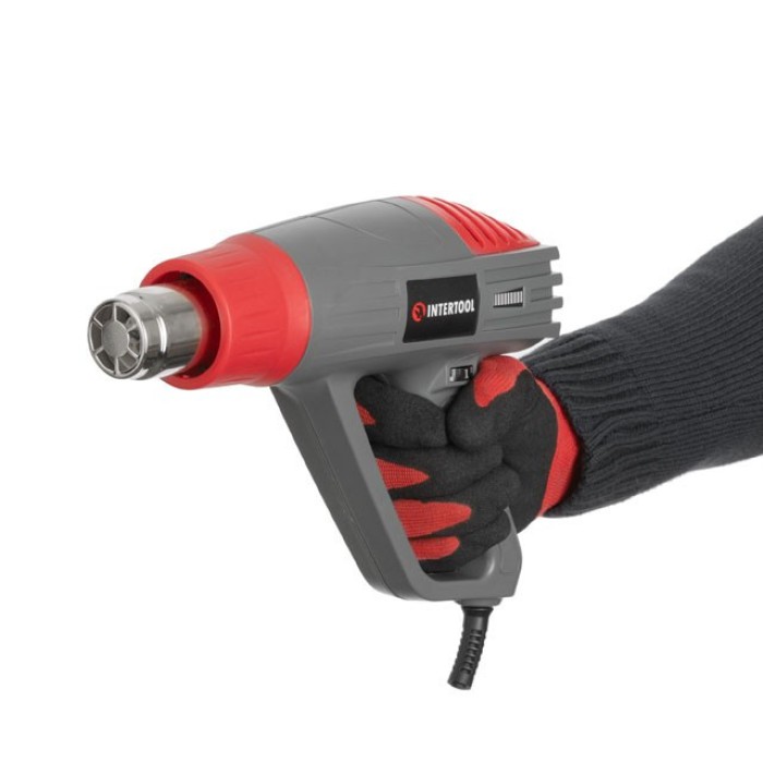 Фен технічний INTERTOOL DT-2420, 2000 Вт, 3 режими, 60-600 град., 300-500 л/хв