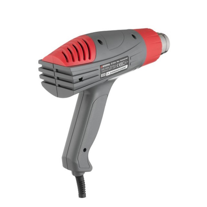 Фен технічний INTERTOOL DT-2416 (2000 Вт, 2 режими, 400-600 град., 300-500 л/хв) Фен технічний INTERTOOL DT-2416 (2000 Вт, 2 режими, 400-600 град., 300-500 л/хв)